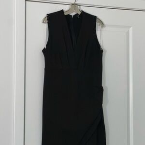 Lulu's Elegant Black Sleeveless Midi Dress